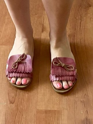 Sandalias Fiorisole Piel Rosa/Marrón