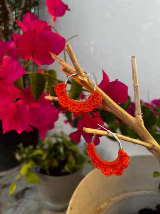 Pendientes crochet hechos a mano