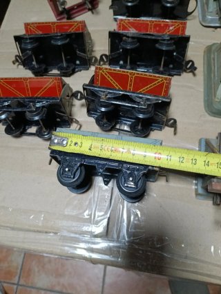 Lote vagones tren JEP y topes antiguos