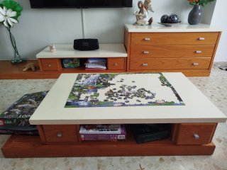Mueble salón y mesa centro madera