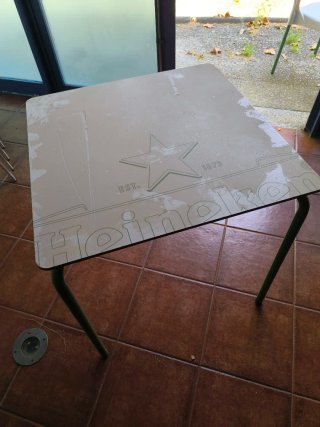 Mesa de jardín y 10 sillas