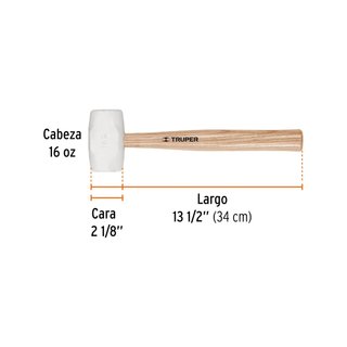Mazo de goma 16 oz herramienta construcción