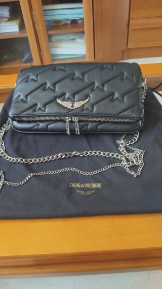 Bolso Zadig & Voltaire Negro Original Estrellas