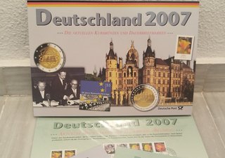 Alemania 2007 – Monedas + Sellos Deutsche Post