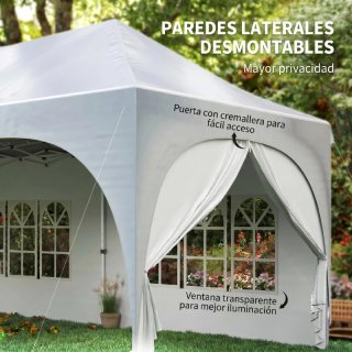 Carpa Plegable 6x3m con 6 Laterales