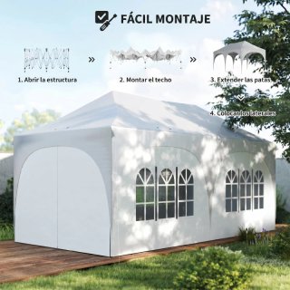 Carpa Plegable 6x3m con 6 Laterales
