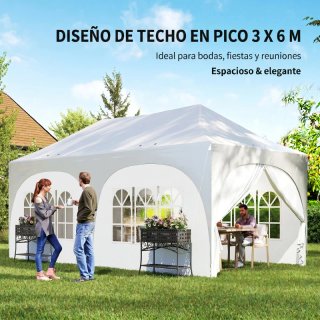 Carpa Plegable 6x3m con 6 Laterales