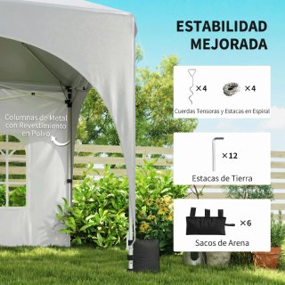 Carpa Plegable 6x3m con 6 Laterales
