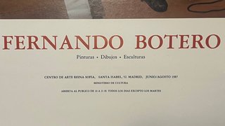 Cartel Fernando Botero Reina Sofía