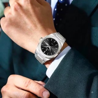 Reloj Poedagar Hombre Negro/Plata