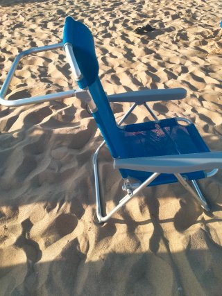 Silla Playa Aktive Reclinable Azul/Gris
