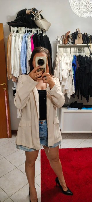 Blazer donna beige