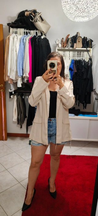 Blazer donna beige