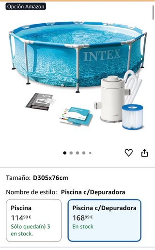 Piscina Intex Metal Frame 305x76cm Azul