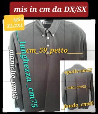 Polo Armata di Mare Manica Lunga Vintage90 Y2K