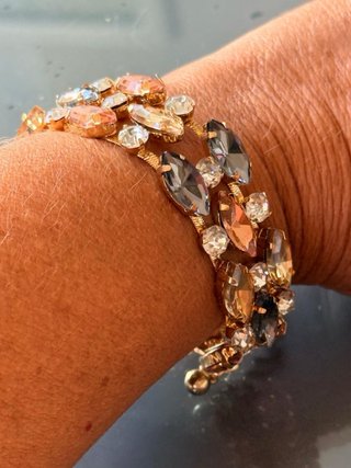 Bracciale Cristalli Multicolore Oro