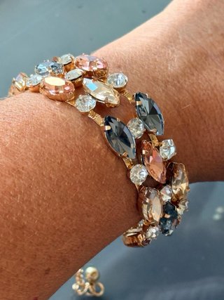 Bracciale Cristalli Multicolore Oro