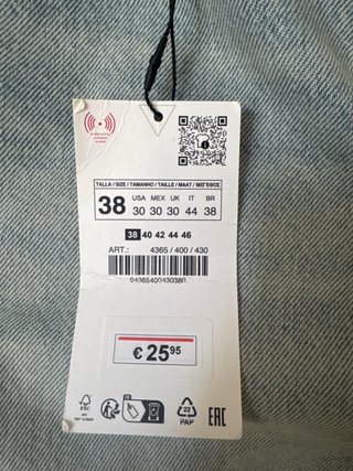 Zara Pantalón Corto Vaquero Azul