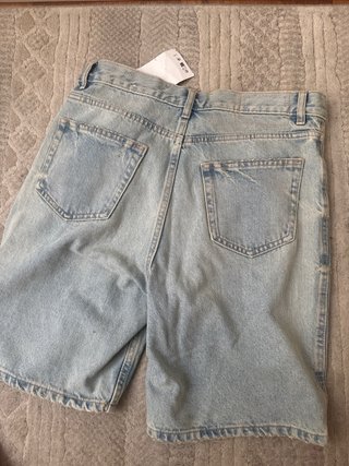 Zara Pantalón Corto Vaquero Azul