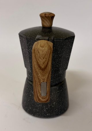 Caffettiera Moka Kasanova nera manico legno