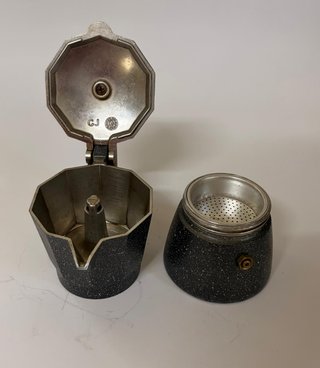 Caffettiera Moka Kasanova nera manico legno