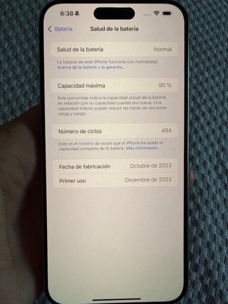 iPhone 15 Pro Max Titanio 256GB 90% Batería