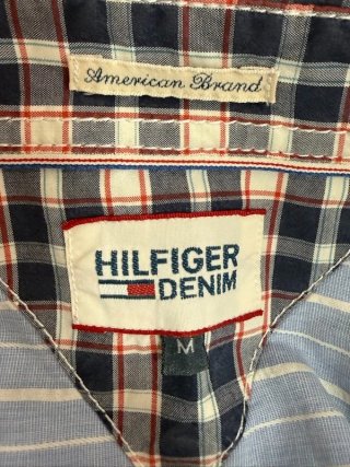 Tommy Hilfiger Denim Camicia Uomo M Quadri Cotone