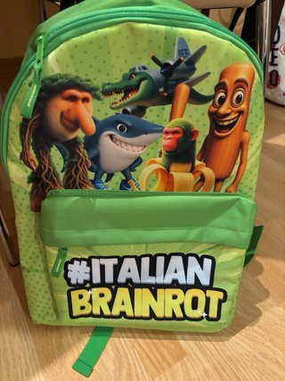 Mochila escolar Italian Brainrot
