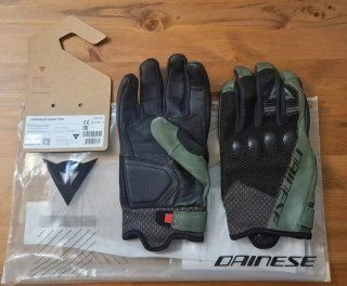 Guantes Dainese Karakum Ergo-Tek Negro/Verde T/XL.