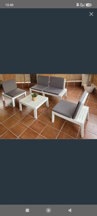 Conjunto Muebles Jardín Terraza Madera