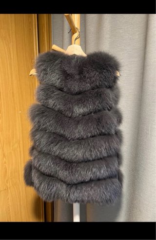 Chaleco pelo Zorro gris talla única