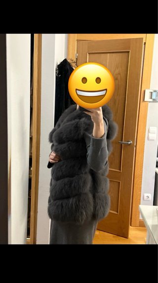 Chaleco pelo Zorro gris talla única
