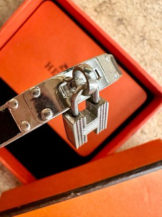 Bracciale Hermès vintage rigido H Made in France