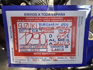 Suzuki Burgman 200 Blanca