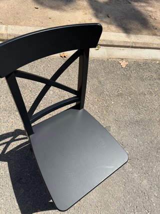 4 Sillas Ikea Madera Negras