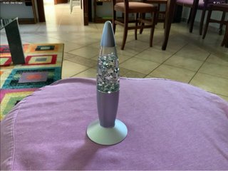 Lampada Glitter Argento Trasparente