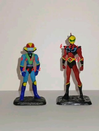 2 Statue Duke Actarus Koji Alcor Grendizer Goldrak