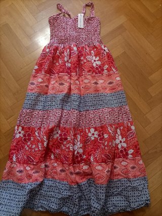Vestido largo estampado verano
