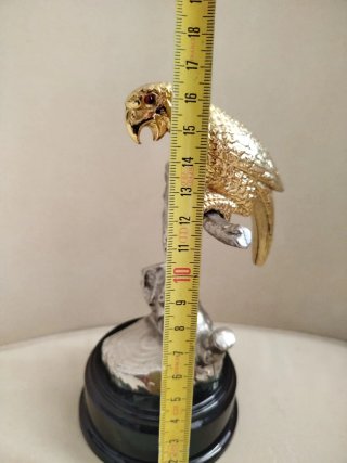 Isqueiro Vintage Papagaio Dourado