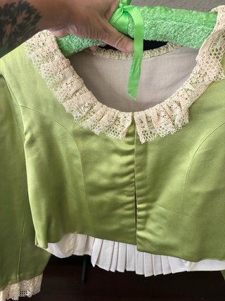 Traje de Baturra Verde y Multicolor