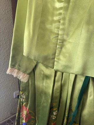 Traje de Baturra Verde y Multicolor