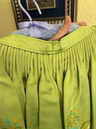 Traje de Baturra Verde y Multicolor