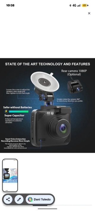 Cámara 4K Ultra HD sin estrenar, admite 512GB