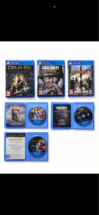 PS4 Juegos: Deus Ex, Call of Duty, Division 2
