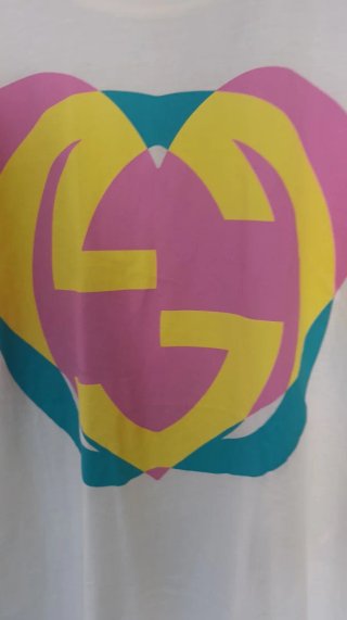 Camiseta Gucci Corazón Multicolor