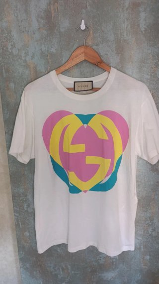Camiseta Gucci Corazón Multicolor