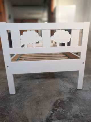 Estructura cama KRITTER IKEA + somier + barandilla