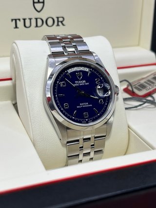 Tudor Prince Date-Day 76200 Blue Dial | Full Set