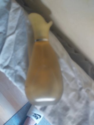 Botella de cristal decorativa