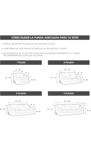 Funda Elástica Sofá Martina Home Emilia Beige
